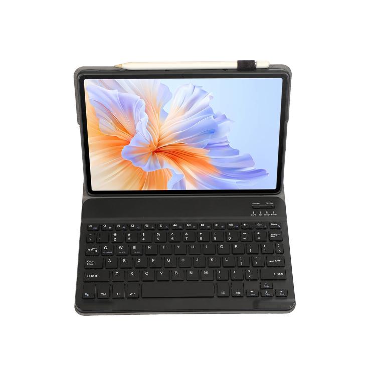 For Honor Pad V9 AH27 Ultra-thin Detachable Bluetooth Keyboard Leather Tablet Case(Black)