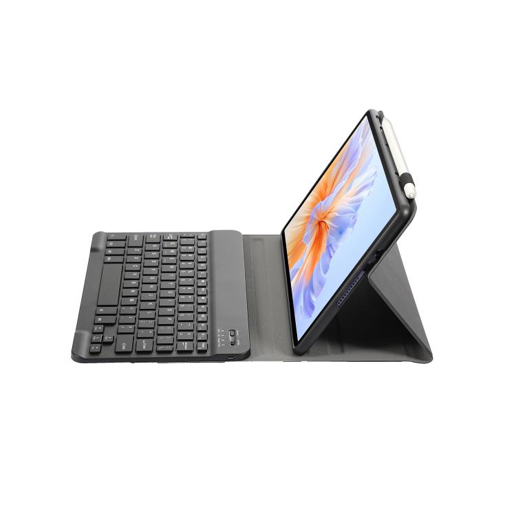 For Honor Pad V9 AH27 Ultra-thin Detachable Bluetooth Keyboard Leather Tablet Case(Black)