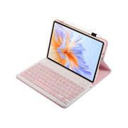 For Honor Pad V9 AH27 Ultra-thin Detachable Bluetooth Keyboard Leather Tablet Case(Pink White)