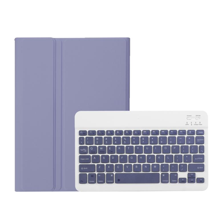 For Honor Pad V9 AH27 Ultra-thin Detachable Bluetooth Keyboard Leather Tablet Case(Lavender White)