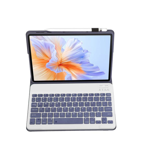 For Honor Pad V9 AH27 Ultra-thin Detachable Bluetooth Keyboard Leather Tablet Case(Lavender White)