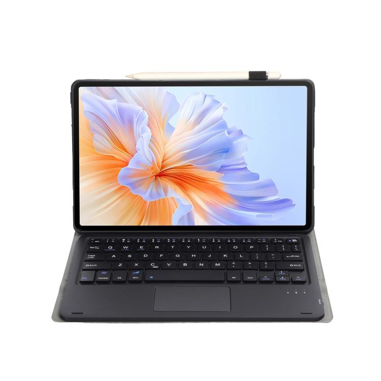 For Honor Pad V9 AH27-A Ultra-thin Detachable Bluetooth Keyboard Leather Tablet Case with Touchpad(Black)