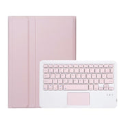 For Honor Pad V9 AH27-A Ultra-thin Detachable Bluetooth Keyboard Leather Tablet Case with Touchpad(Pink White)