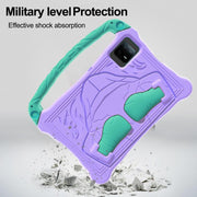 For For Lenovo Tab M11/ Xiaoxin Pad 11 2024 Boxing Series Kickstand EVA Shockproof Tablet Case with Shoulder Strap(Purple Mint)
