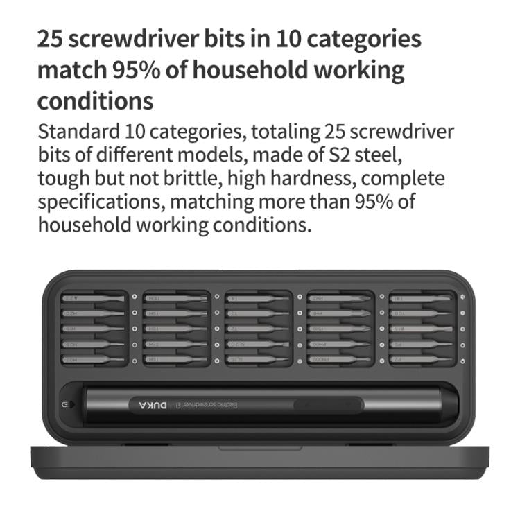 Original Xiaomi Youpin DUKA E1 Electric Screwdriver Set(Black)