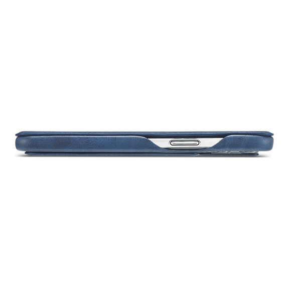 For iPhone 12 Pro Max LC.IMEEKE Hon Ancient Series Horizontal Flip Leather Case with Holder & Card Slot(Blue)