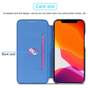 For iPhone 12 Pro Max LC.IMEEKE Hon Ancient Series Horizontal Flip Leather Case with Holder & Card Slot(Blue)
