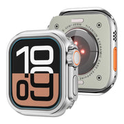 For Apple Watch Series 10 46mm Change to Ultra 49mm Zinc Alloy Watch Case(Matte Silver)