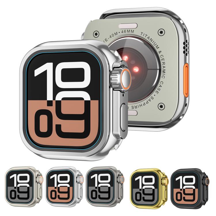 For Apple Watch Series 9 / 8 / 7 45mm Change to Ultra 49mm Zinc Alloy Watch Case(Bright Silver)