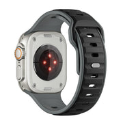 For Apple Watch 42mm / 41mm / 40mm / 38mm Norman Buckle Two-color Silicone Watch Band(Grey Black)