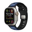 For Apple Watch 42mm / 41mm / 40mm / 38mm Norman Buckle Two-color Silicone Watch Band(Blue Black) - free shipping - PMc TechLife - Order now!