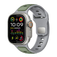 For Apple Watch 42mm / 41mm / 40mm / 38mm Norman Buckle Two-color Silicone Watch Band(Light Green Grey) - free shipping - PMc TechLife - Order now!