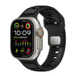 For Apple Watch 46mm / 49mm / 45mm / 44mm Norman Buckle Two-color Silicone Watch Band(Black) - free shipping - PMc TechLife - Order now!