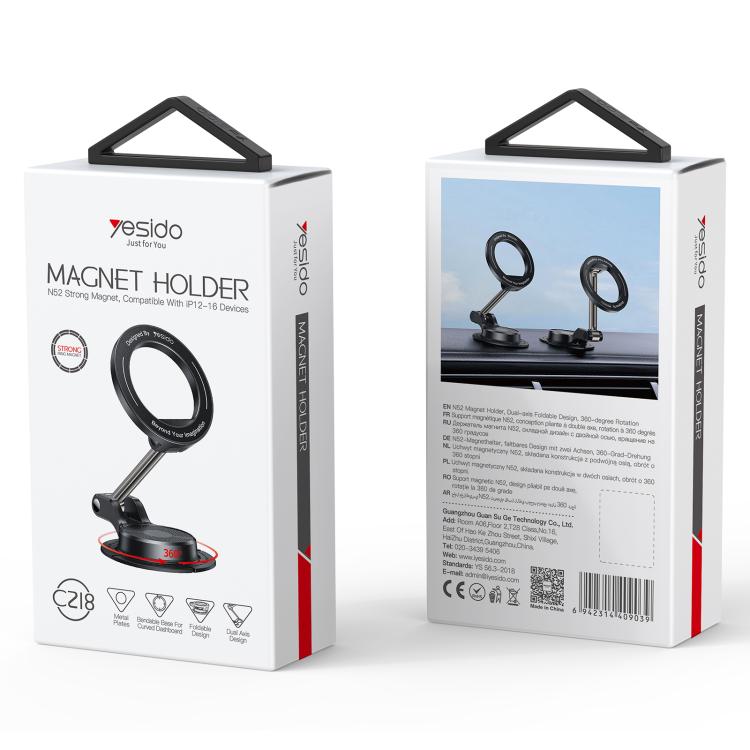 Yesido C218 Car MagSafe Magnetic Mobile Phone Holder(Black)