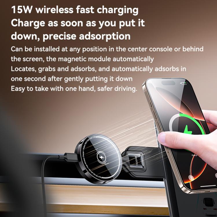 Yesido C316 15W Magsafe Magnetic Car Wireless Charger(Black)