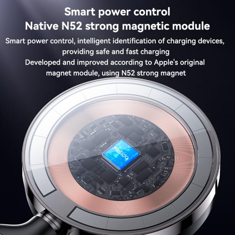 Yesido C316 15W Magsafe Magnetic Car Wireless Charger(Black)