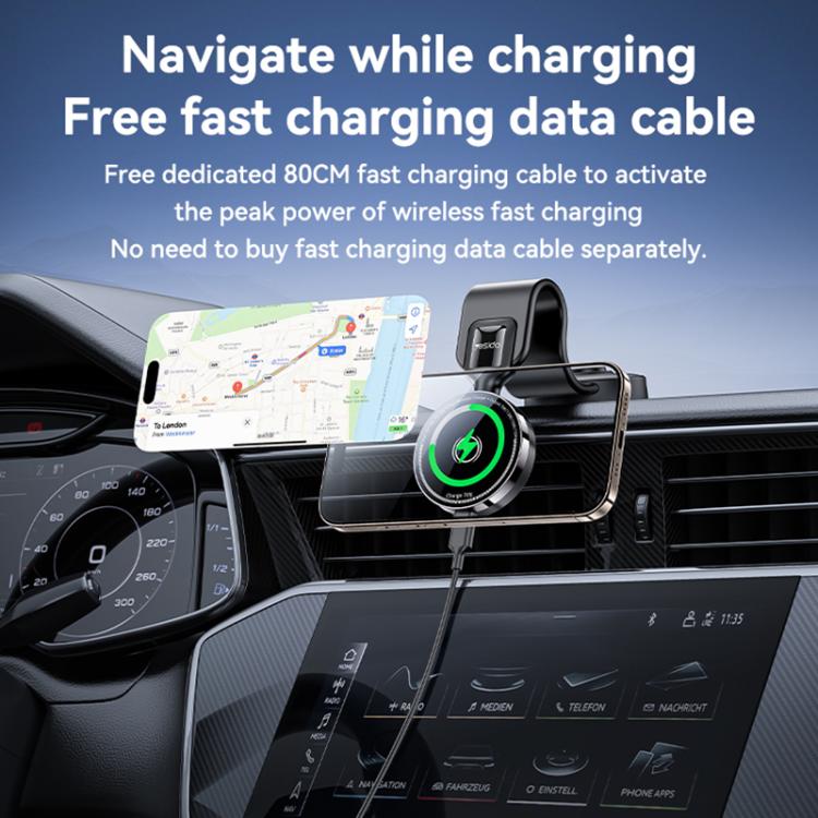 Yesido C316 15W Magsafe Magnetic Car Wireless Charger(Black)