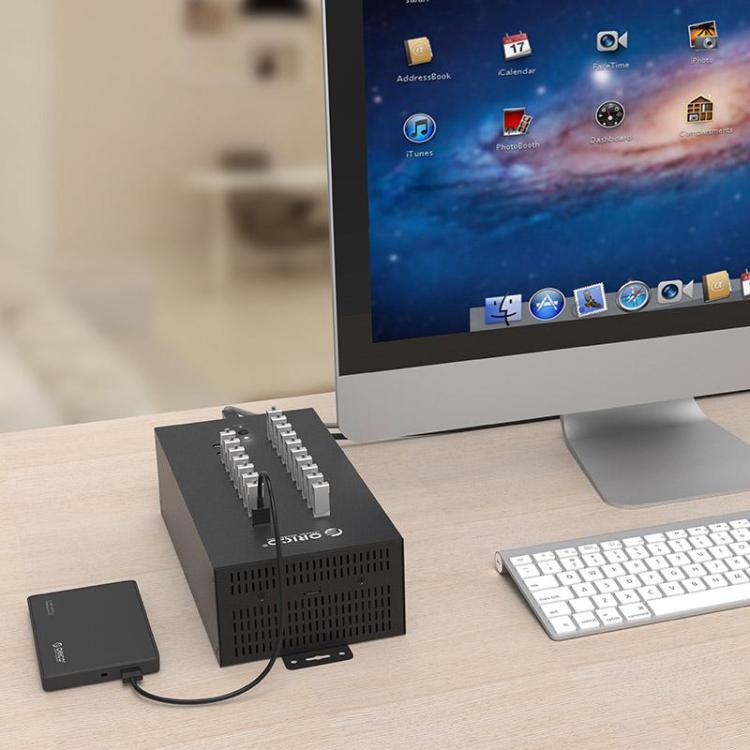ORICO IH20P Industrial Grade 20 Ports USB 2.0 Hub, Plug:US Plug(Black)