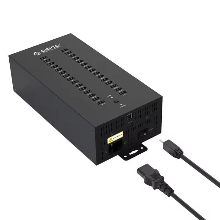ORICO IH30P Industrial Grade 30 Ports USB 2.0 Hub, Plug:UK Plug(Black)