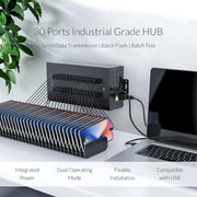 ORICO IH30P Industrial Grade 30 Ports USB 2.0 Hub, Plug:US Plug(Black)