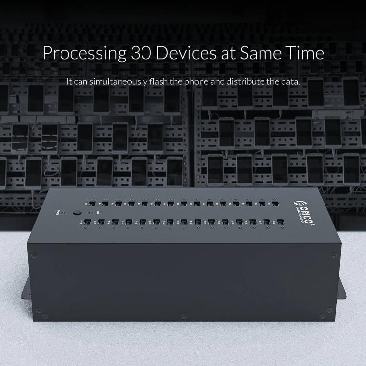 ORICO IH30P Industrial Grade 30 Ports USB 2.0 Hub, Plug:UK Plug(Black)