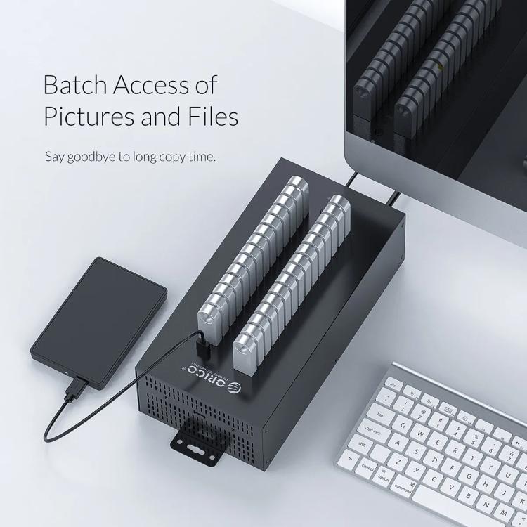 ORICO IH30P Industrial Grade 30 Ports USB 2.0 Hub, Plug:UK Plug(Black)