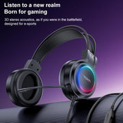 Yesido EK05 USB Wired RGB Light Gaming Headset with Mic, Cable length: 1.2m(Black)