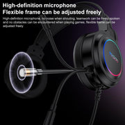 Yesido EK05 USB Wired RGB Light Gaming Headset with Mic, Cable length: 1.2m(Black)