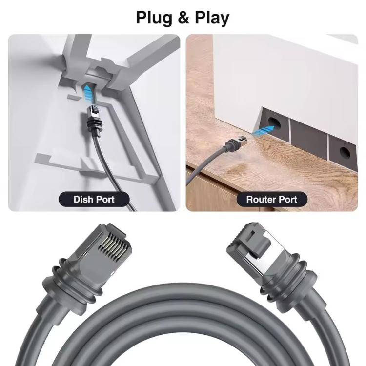 SL301 Starlink Gen3 CAT6 1000Mbps Ethernet Connection Cable, Length:20m(Dark Grey)