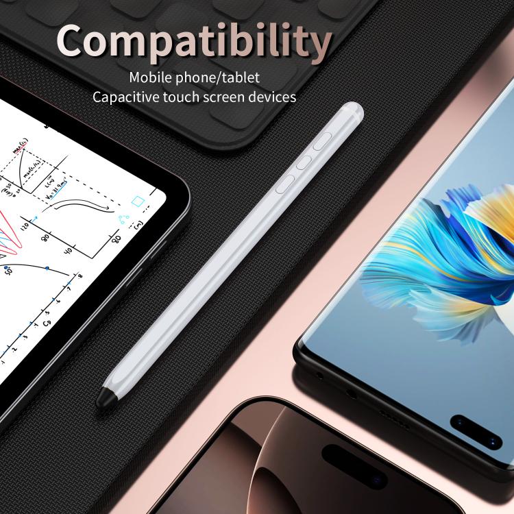 C1 Multifunctional Bluetooth Capacitive Pen for Mobile Phones / Tablets PC(White)