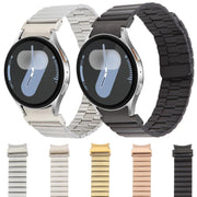 For Samsung Galaxy Watch 7 / 6 / 5 / 4 Bamboo Magnetic Quick Release Metal Watch Band(Starlight)