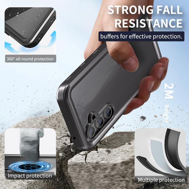For Samsung Galaxy A55 5G RedPepper 360 Full Body Rugged IP68 Water-resistant Phone Case(Black)