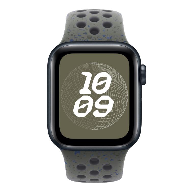 For Apple Watch 46mm / 49mm / 45mm / 44mm Coloful Silicone Watch Band(Midnight Green Black)