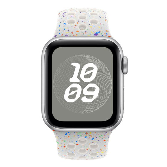 For Apple Watch 46mm / 49mm / 45mm / 44mm Coloful Silicone Watch Band(White Platinum)