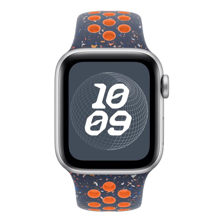For Apple Watch 46mm / 49mm / 45mm / 44mm Coloful Silicone Watch Band(Dark Blue Mango)