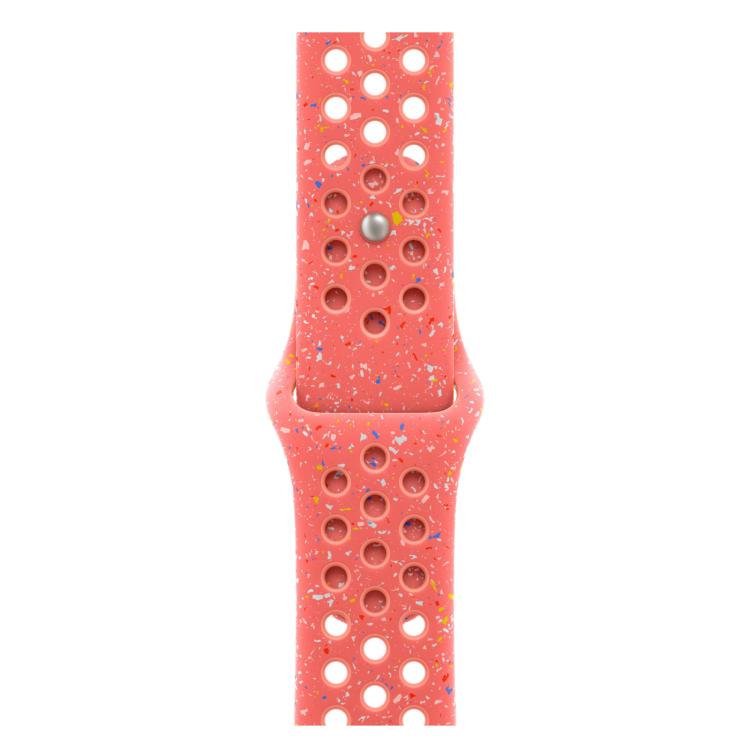 For Apple Watch 46mm / 49mm / 45mm / 44mm Coloful Silicone Watch Band(Orange Pink)