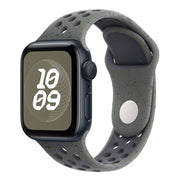 For Apple Watch 42mm / 41mm / 40mm / 38mm Coloful Silicone Watch Band(Midnight Green Black)