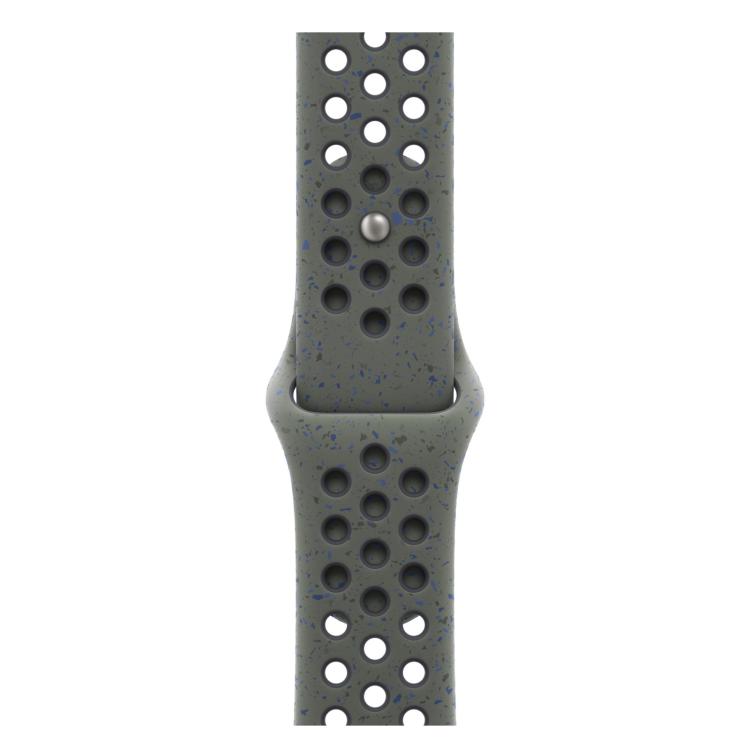 For Apple Watch 42mm / 41mm / 40mm / 38mm Coloful Silicone Watch Band(Midnight Green Black)