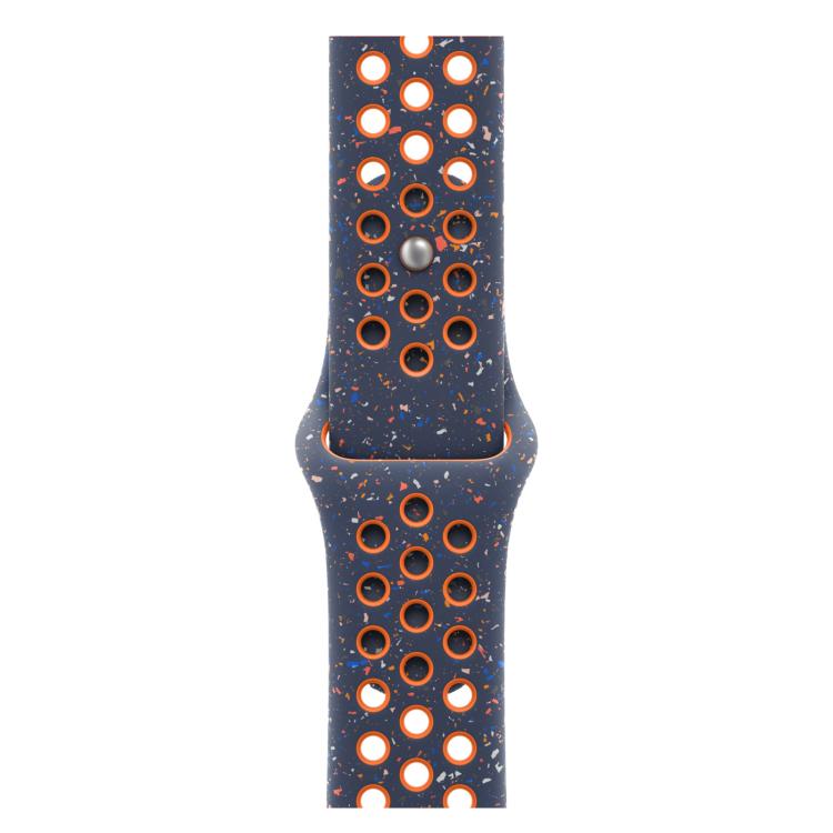 For Apple Watch 42mm / 41mm / 40mm / 38mm Coloful Silicone Watch Band(Dark Blue Mango)