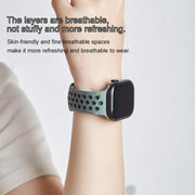 For Apple Watch 46mm / 49mm / 45mm / 44mm Coloful Silicone Watch Band(White Platinum)