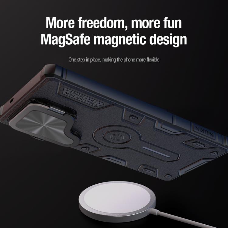 For Samsung Galaxy S25 Ultra 5G NILLKIN Black Rhino Prop MagSafe Magnetic PC Phone Case(Black)