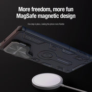For Samsung Galaxy S25 Ultra 5G NILLKIN Black Rhino Prop MagSafe Magnetic PC Phone Case(Black)