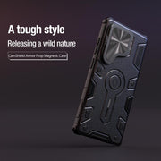 For Samsung Galaxy S25 Ultra 5G NILLKIN Black Rhino Prop MagSafe Magnetic PC Phone Case(Black)