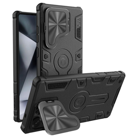 For Samsung Galaxy S25 Ultra 5G NILLKIN Black Rhino Prop MagSafe Magnetic PC Phone Case(Black)