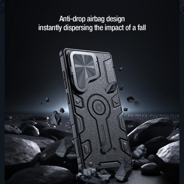 For Samsung Galaxy S25 Ultra 5G NILLKIN Black Rhino Prop PC Phone Case(Blue)