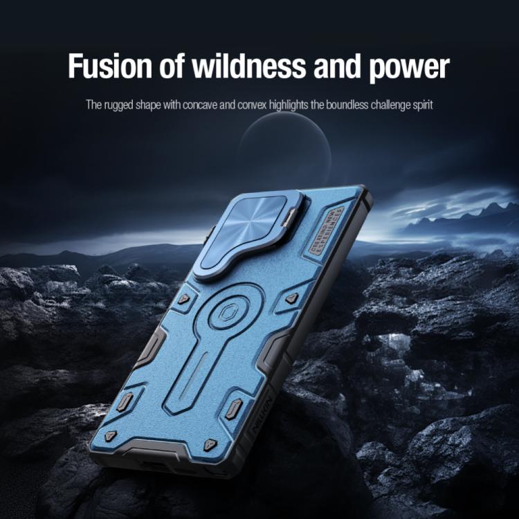 For Samsung Galaxy S25 Ultra 5G NILLKIN Black Rhino Prop PC Phone Case(Blue)