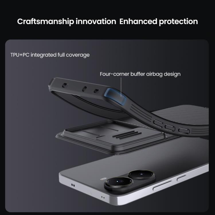 For Xiaomi Poco X7 Pro NILLKIN CamShield Pro Magnetic PC Phone Case(Black)