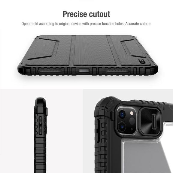 For iPad Air 11 2024 / 2025 NILLKIN Bumper Pro Folding Style Tablet Leather Case(Black)