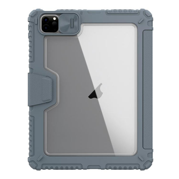 For iPad Air 11 2024 / 2025 NILLKIN Bumper Pro Folding Style Tablet Leather Case(Grey)