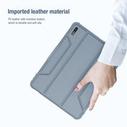 For iPad Air 11 2024 / 2025 NILLKIN Bumper Pro Folding Style Tablet Leather Case(Grey)
